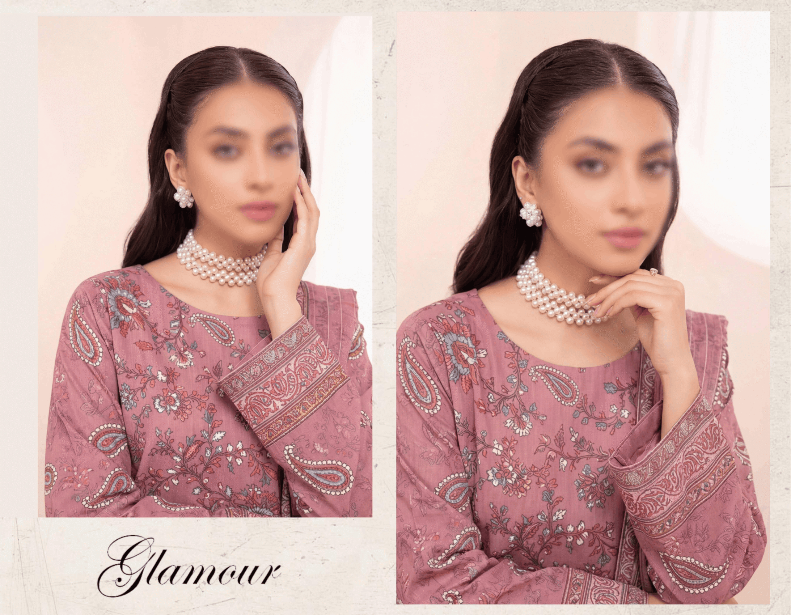 FANTAK Glow Vol 301 Digital Print Premium Lawn unstitched 3Pcs Suit
