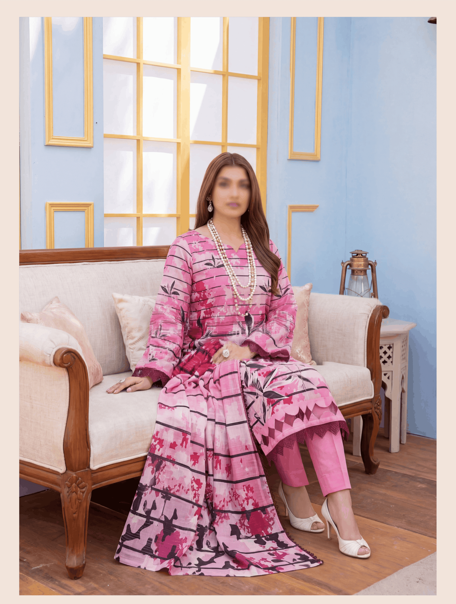 GULNAR By FANTAK Vol 154 – Premium Digital Fancy Slub Lawn 3PC (Summer 2026)
