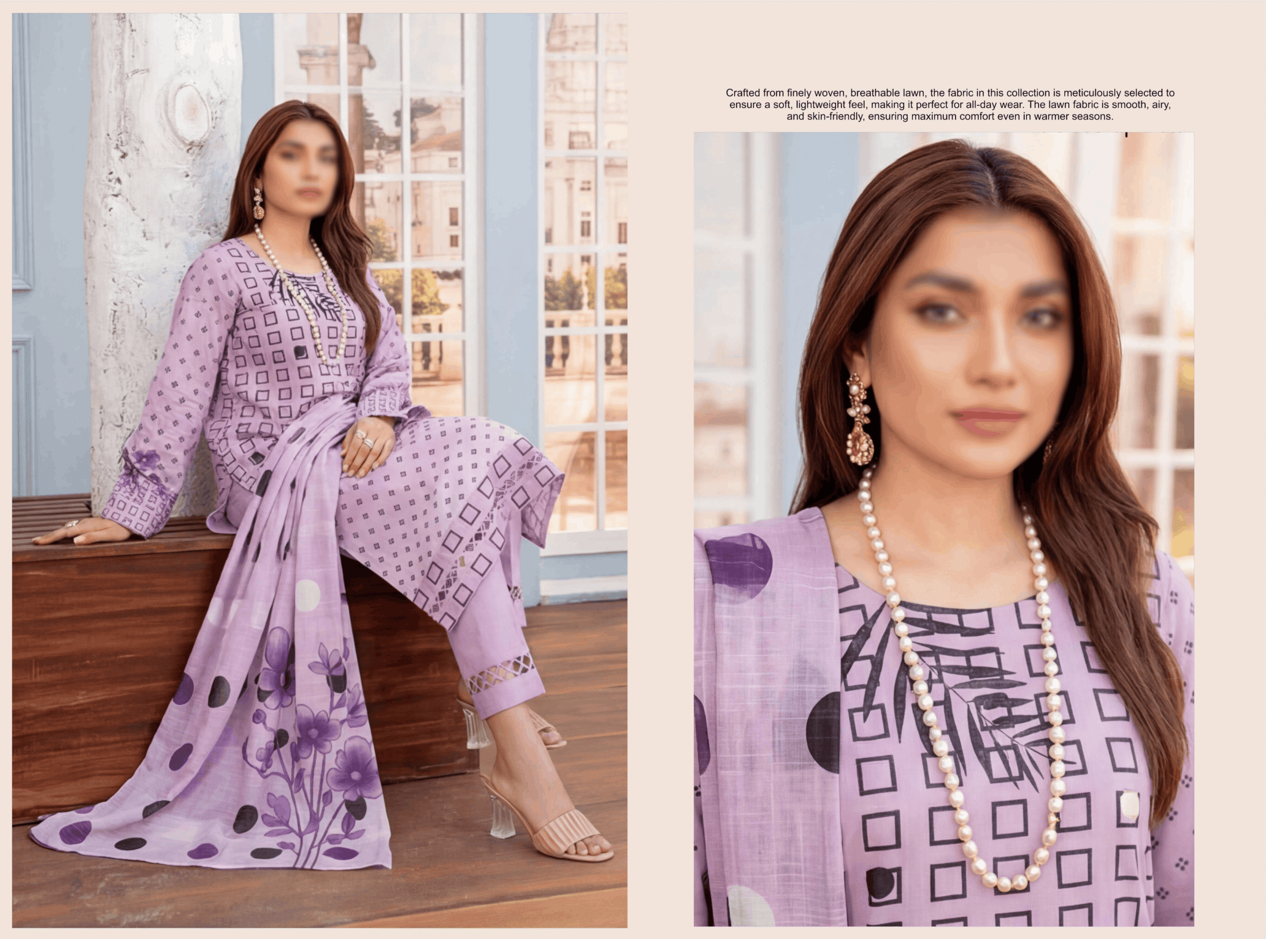 GULNAR By FANTAK Vol 154 – Premium Digital Fancy Slub Lawn 3PC (Summer 2026)