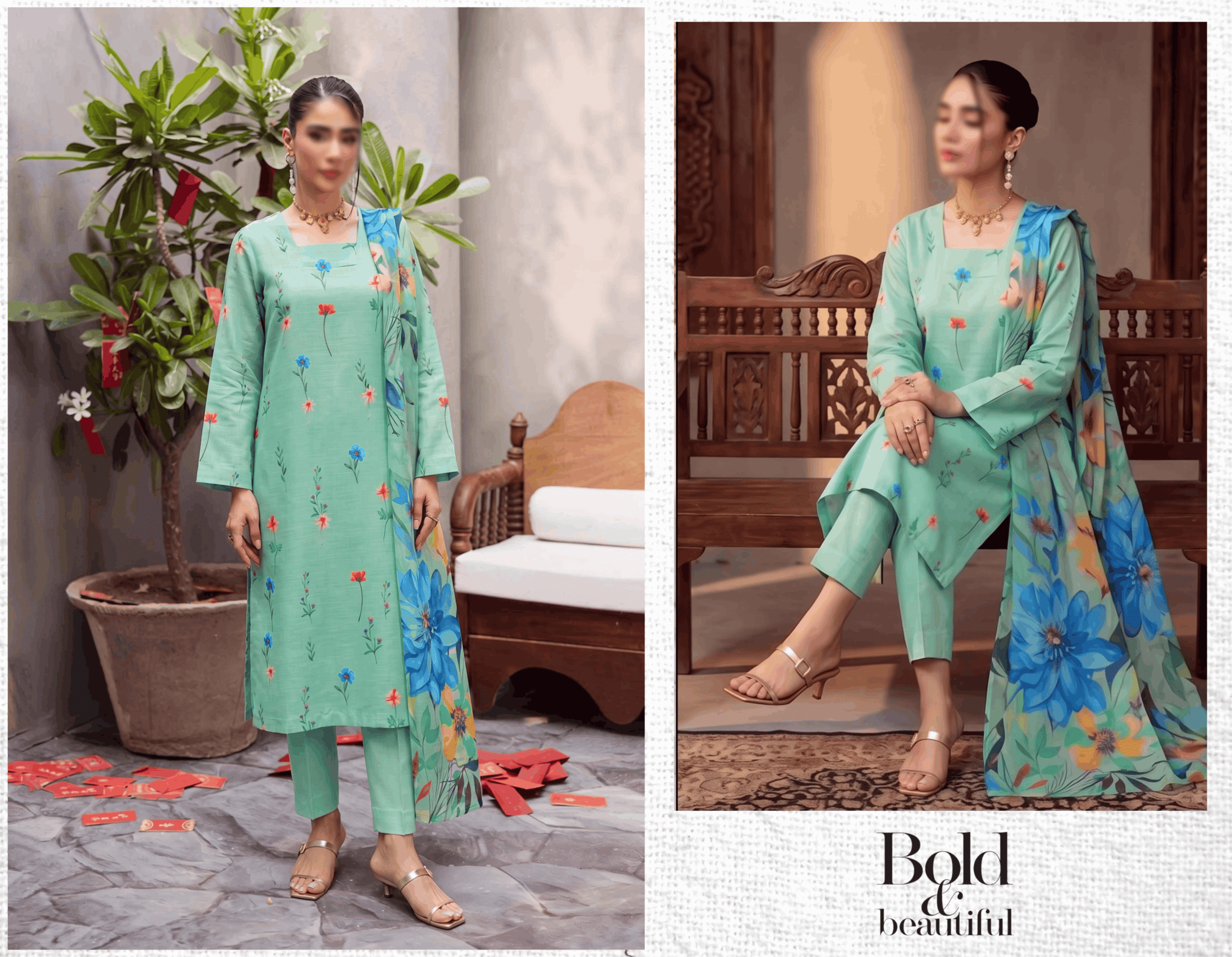 VANYA By FANTAK Vol 175 – Digital Print Slub Lawn 3PC (Summer 2026)